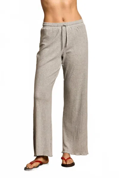 Perfectwhitetee Mary Pointelle Pants In Heather Grey In Gray