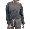 Perfectwhitetee Mayer Reversible Fleece Long Sleeve Crew In Gray In Grey