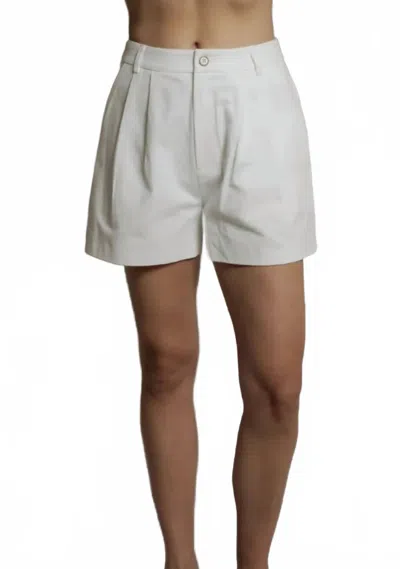 Perfectwhitetee Mei Twill Shorts In Sugar In White