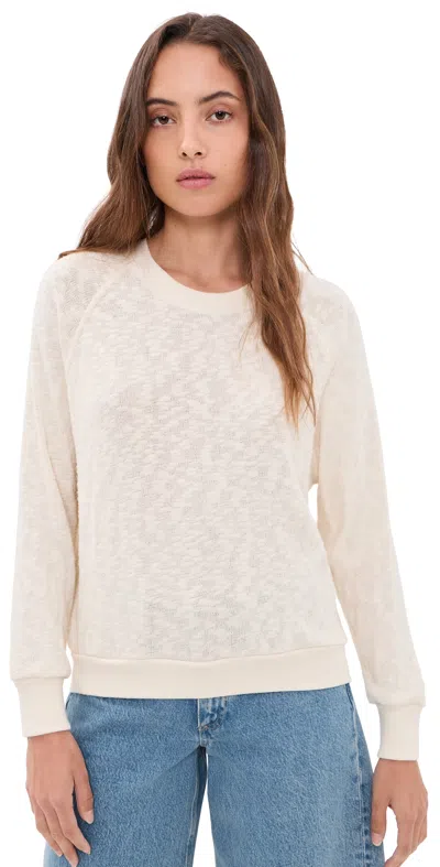 Perfectwhitetee Mesh Sweater Raglan Sweatshirt Natural In White