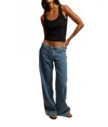 Perfectwhitetee Mia Fine Variegated Rib Tank In True Black In Black