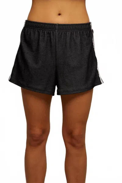 Perfectwhitetee Mikayla Pull Shorts In Navy/bright Ivory In Black
