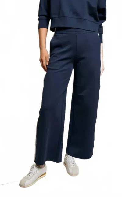 Perfectwhitetee Mikos Travel Wide Leg Pants In Navy In Blue