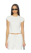 Perfectwhitetee Mindy Waffle Short Sleeve Tee In White