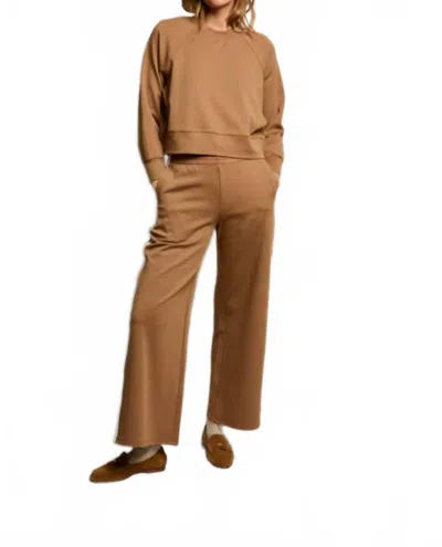 Perfectwhitetee Nell Slightly Cropped Sweatshirt In Mocha In Brown