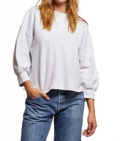 Perfectwhitetee Niall 3/4 Sleeve Sweatshirt In Ash In Multi
