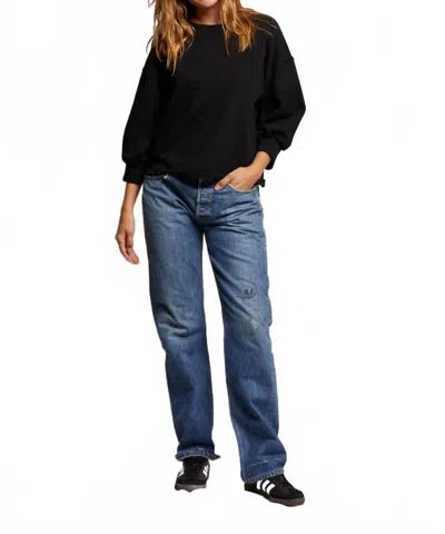Perfectwhitetee Niall Fleece Pullover Sweatshirt In True Black