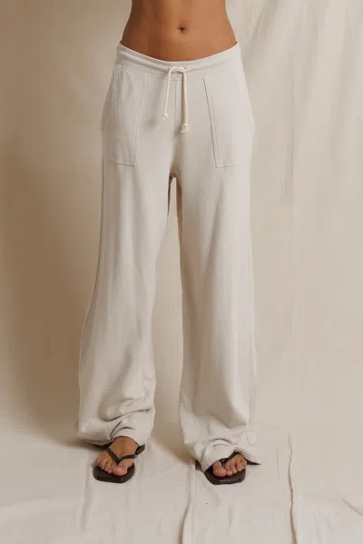 Perfectwhitetee Noa Cotton French Terry Sweatpants In Neutral