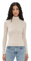 Perfectwhitetee Noelle Sweater Rib Turtleneck Oatmeal In Neutral