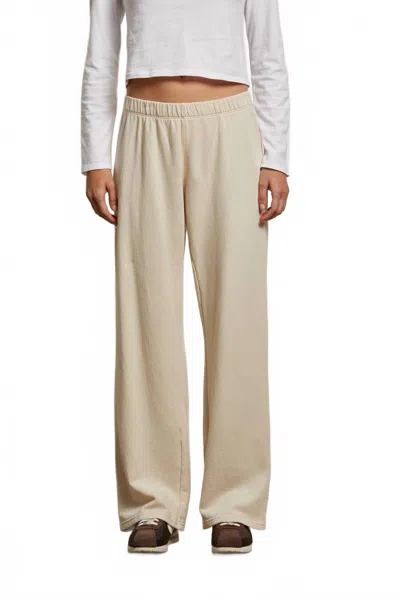 Perfectwhitetee Nora French Terry Pant In Sugar In Neutral