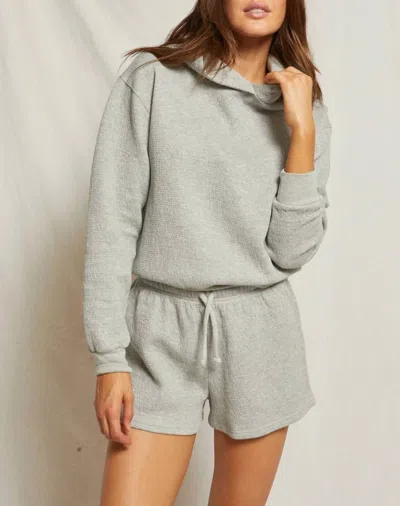 Perfectwhitetee Page Quilted Hoodie In Gray
