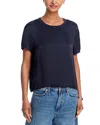 Perfectwhitetee Pefectwhitetee Delphine Satin Tee In Blue