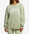 Perfectwhitetee Perfect Crewneck Sweatshirt In Pistachio In Green