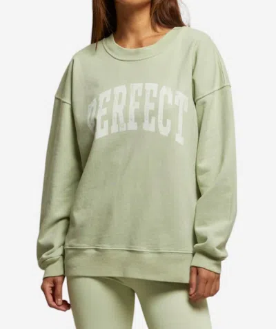 Perfectwhitetee Perfect Crewneck Sweatshirt In Pistachio In Green