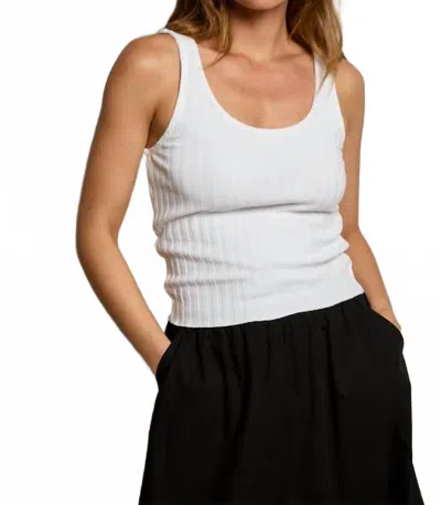 Perfectwhitetee Rae Rib Tank Top In White