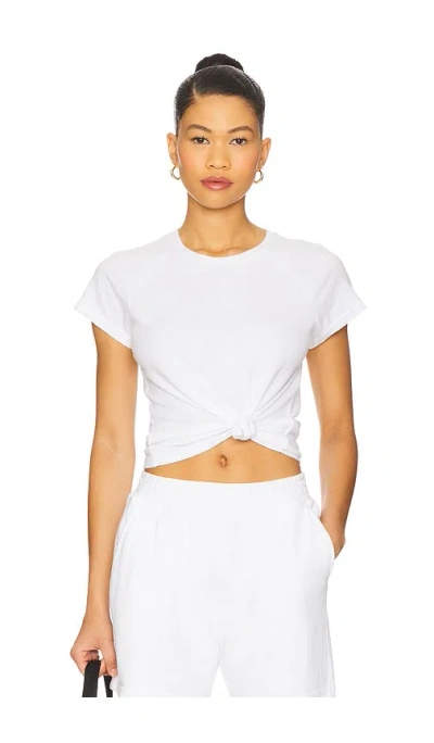 Perfectwhitetee Recycled Cotton Raglan Baby Tee In White