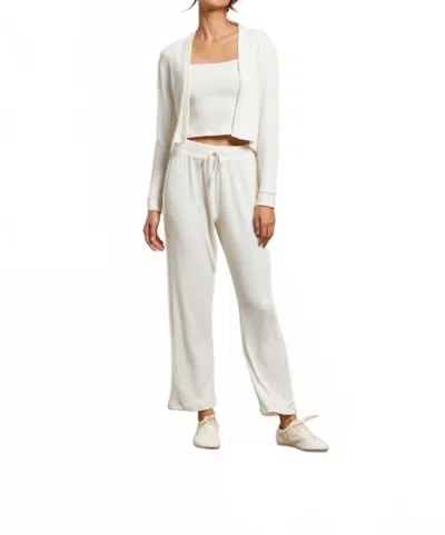 Perfectwhitetee Remi Drawstring Pants In Sugar In White