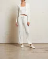 Perfectwhitetee Remi Sweater Rib Drawstring Pant In Sugar In Neutral