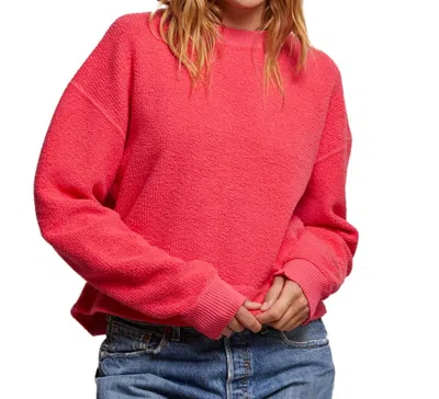 Perfectwhitetee Reverse Fleece Crewneck Sweatshirt In Pink Bloom In Multi