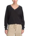 Perfectwhitetee Reverse Fleece V Neck Sweatshirt In Black