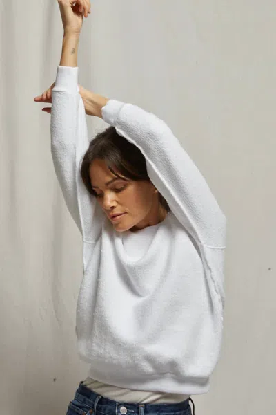 Perfectwhitetee Reverse Pullover Sweatshirt In White