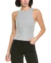 Perfectwhitetee Mel Mock Neck Tank In Gray