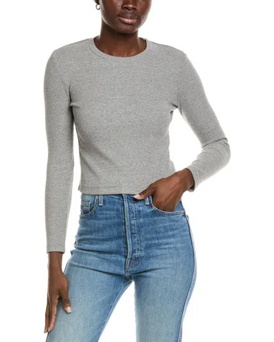 Perfectwhitetee Ribbed Structured T-shirt In Gray