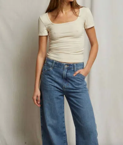 Perfectwhitetee Rikki 90's Jersey Top In Sugar