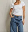 Perfectwhitetee Rikki 90's Jersey Top In White
