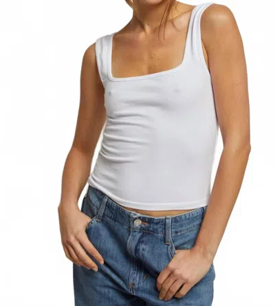 Perfectwhitetee Riri 90's Jersey Tank Top In White