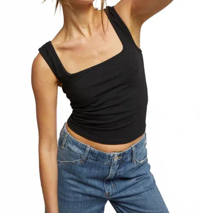 Perfectwhitetee Riri Jersey Tank Top In Black