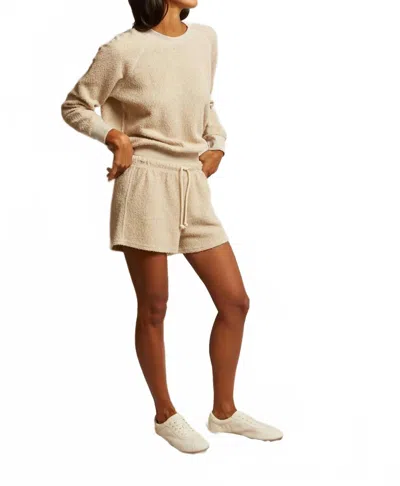 Perfectwhitetee Sami Summer Boucle Raglan Sweatshirt In Putty