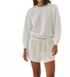 Perfectwhitetee Sami Summer Boucle Sweatshirt In White In White