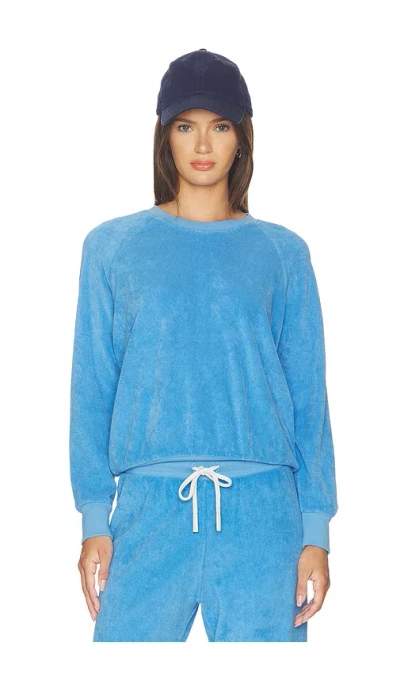 Perfectwhitetee Saylor Loop Terry Sweatshirt In Blue