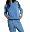 Perfectwhitetee Saylor Loop Terry Sweatshirt In Blue In Blue