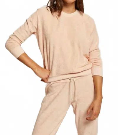 Perfectwhitetee Saylor Terry Sweatshirt In Peaches & Cream In Neutral