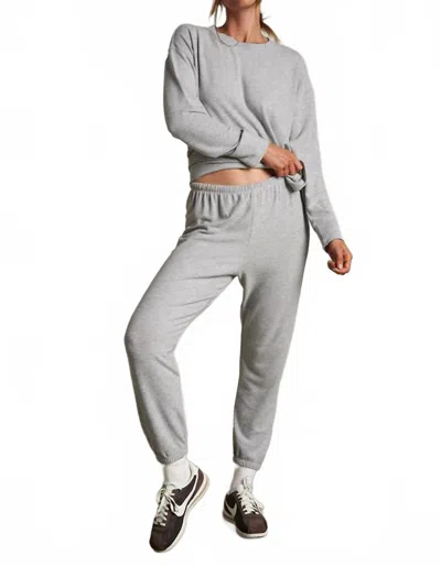 Perfectwhitetee Selma Brushed Sweater Jersey Pullover In Heather Grey In Gray