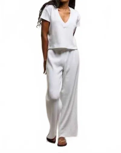 Perfectwhitetee Shane Waffle Drawstring Pants In White