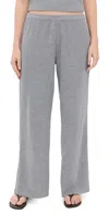 Perfectwhitetee Shane Wide Leg Waffle Pant In Heather Grey In Gray