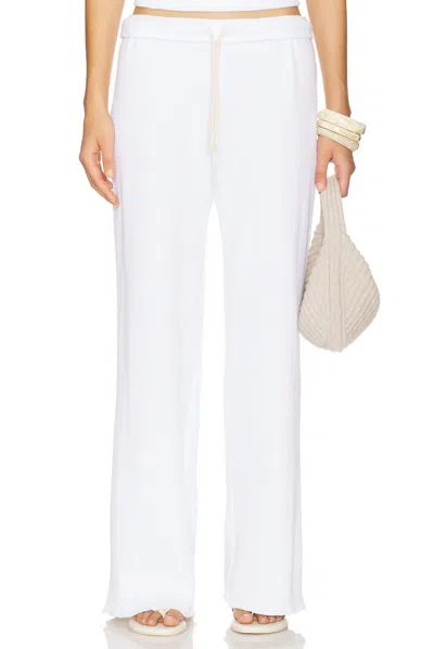 Perfectwhitetee Shane Waffle Pants In White