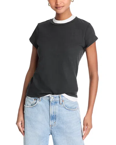 Perfectwhitetee Sheryl Baby Tee In Black