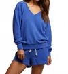 Perfectwhitetee Sinead French Terry Sweatshirt In Violet Blue In Blue