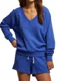 Perfectwhitetee Sinead French Terry Sweatshirt In Violet Blue In Blue