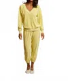 Perfectwhitetee Sonny Loop Terry Sweatshirt In Banana In Multi