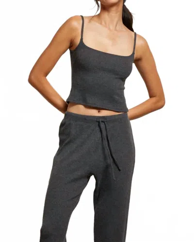Perfectwhitetee Sophie Sweater Cami In Charcoal In Gray