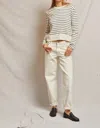 Perfectwhitetee Stef Long Sleeve Boxy Tee In Multi