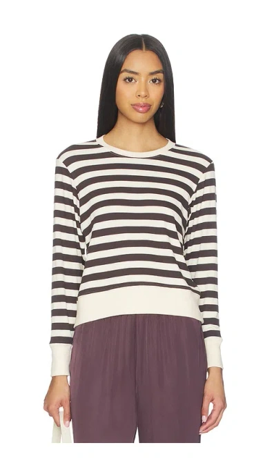 Perfectwhitetee Stef Long Sleeve Top In Multi