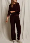 Perfectwhitetee Stella Velour Shrunken Raglan Sweatshirt In Blackberry In Multi