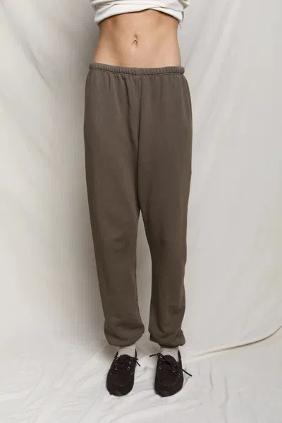 Perfectwhitetee Stevie Fleece Easy Sweatpants In Brown