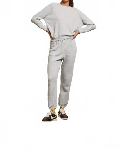 Perfectwhitetee Stevie Fleece Easy Sweatpants In Ash In Gray